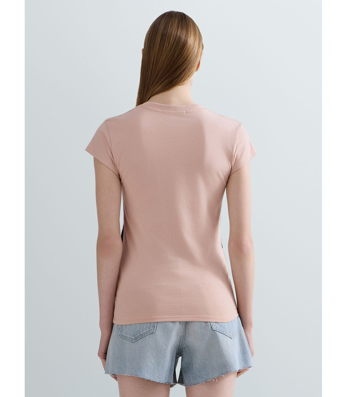 ストレッチコットングラフィックTシャツ 詳細画像 ピンク系 3